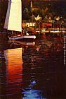 Brent Lynch New England Sunset Sail painting